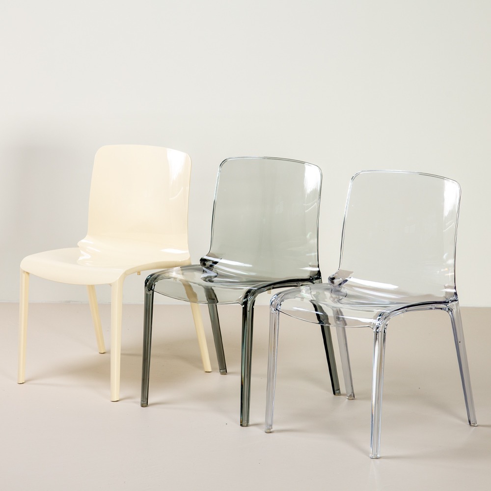 영가구[B급상품]리노 카페 스타일 인테리어 디자인 투명 플라스틱 의자